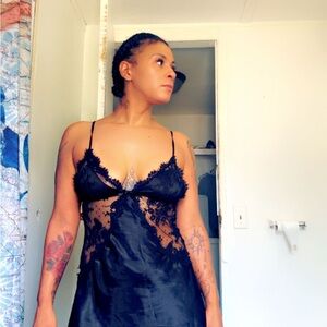 Elegant Black  Victoria secret Lace Nightgown